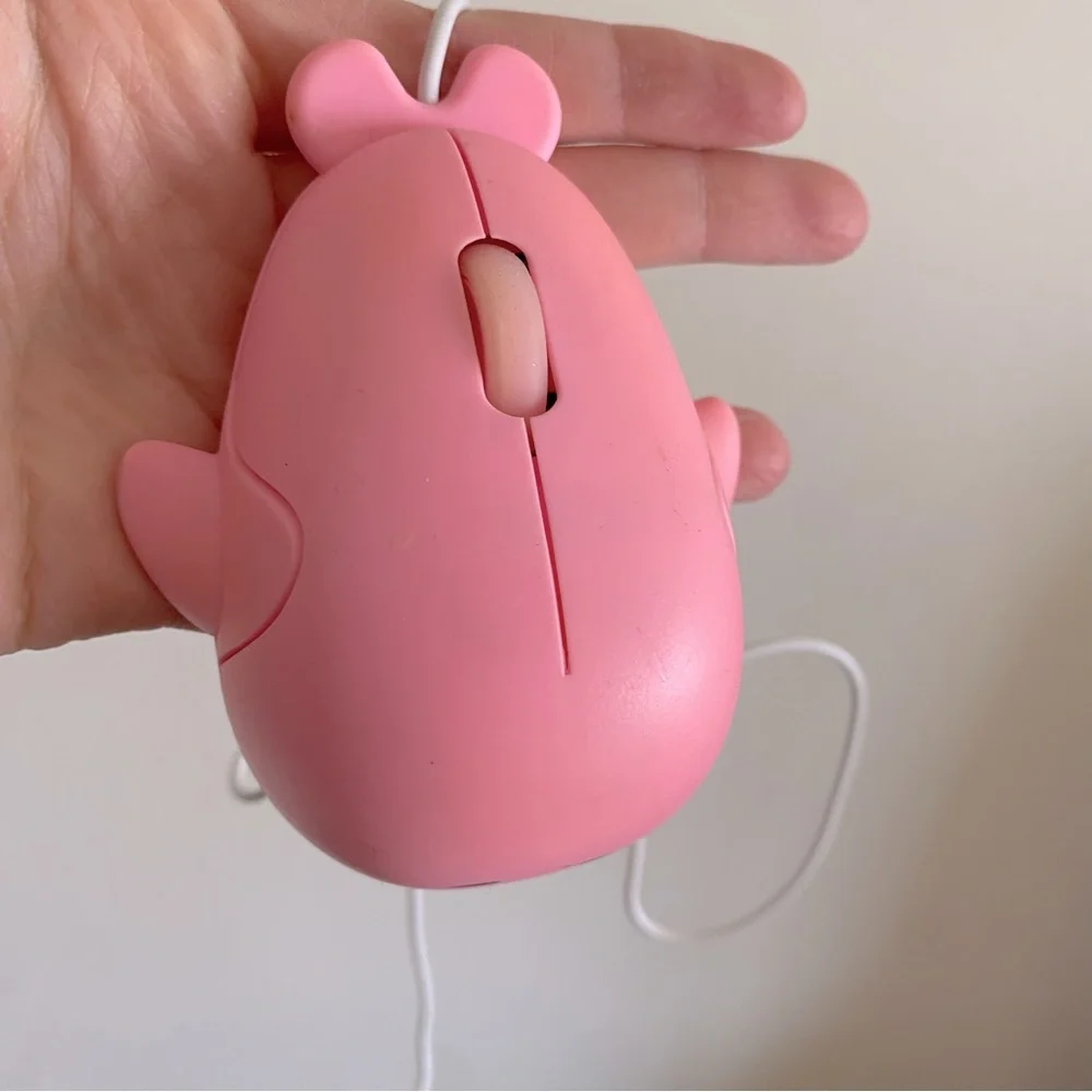 Forever 21 Kawaii Pink Whale Portable Mouse with USB Wire